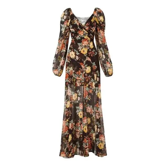 Veronica Beard | Dresses | Nwt 898 Veronica Beard Runway Avani Brown Floral Print Silk Maxi Dress Sz Us 2 | Poshmark Veronica Beard | Dresses | Nwt 898 Veronica Beard Runway Avani Brown Floral Print Silk Maxi Dress Sz Us 2 | Poshmark